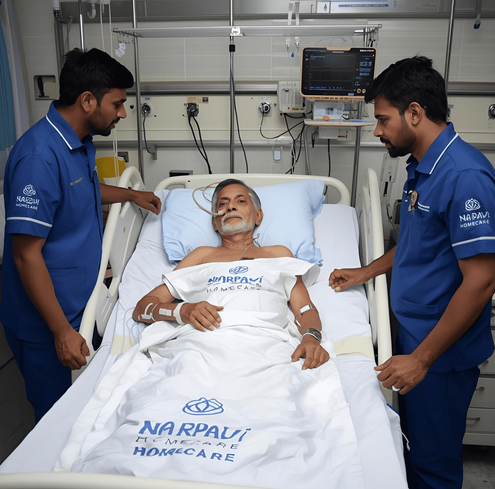 Narpavi nurses supporting a patient during advanced nursing care