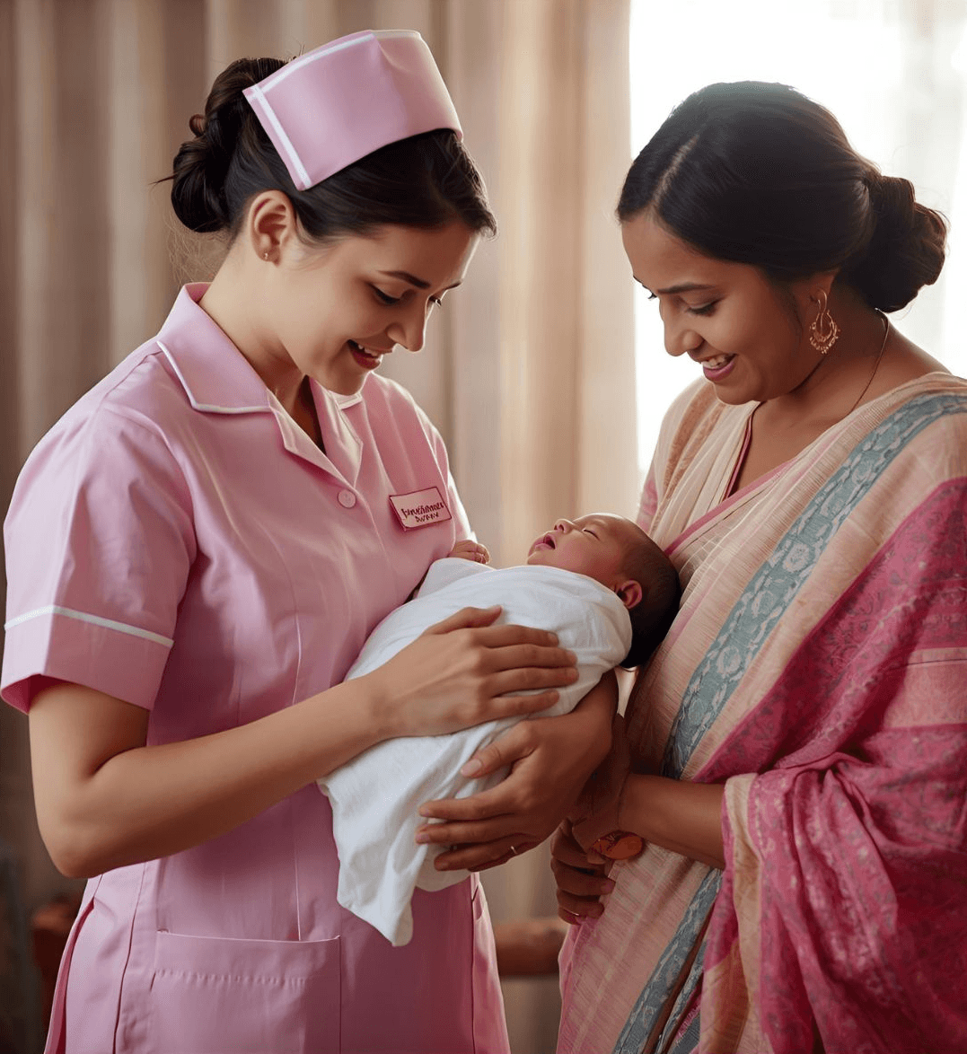 Newborn and mother nursing care