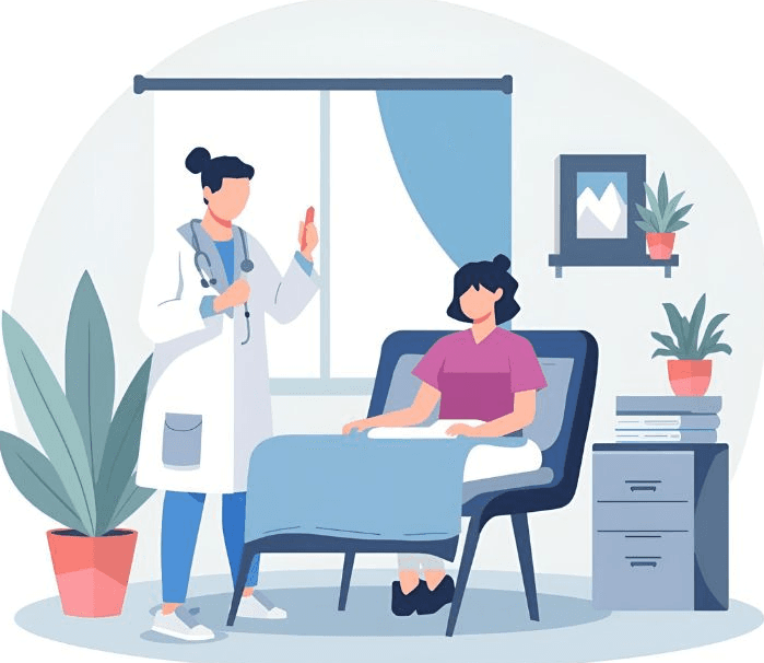 A rehabilitation professional helping a patient