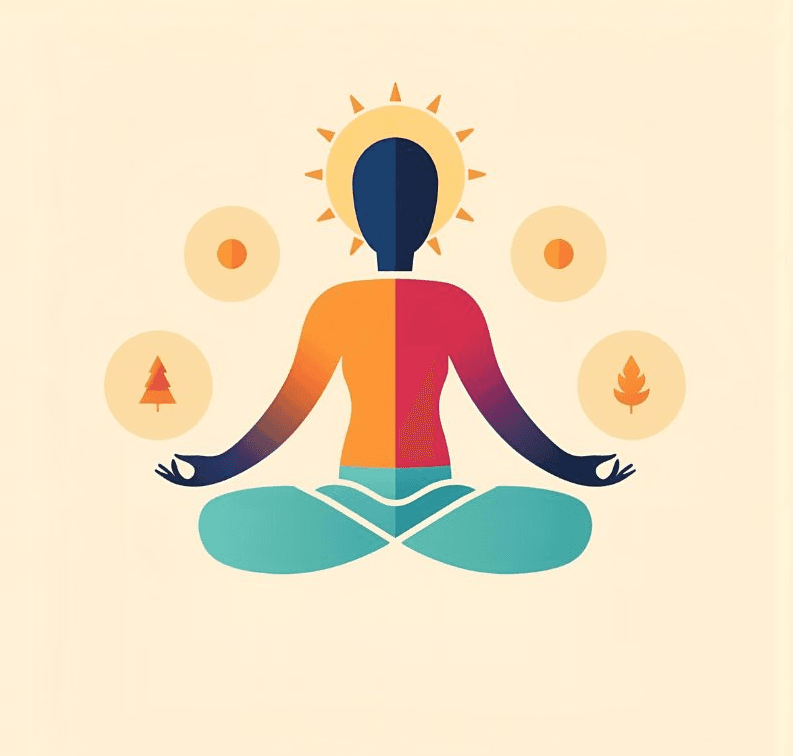 Wellness and meditation illustration